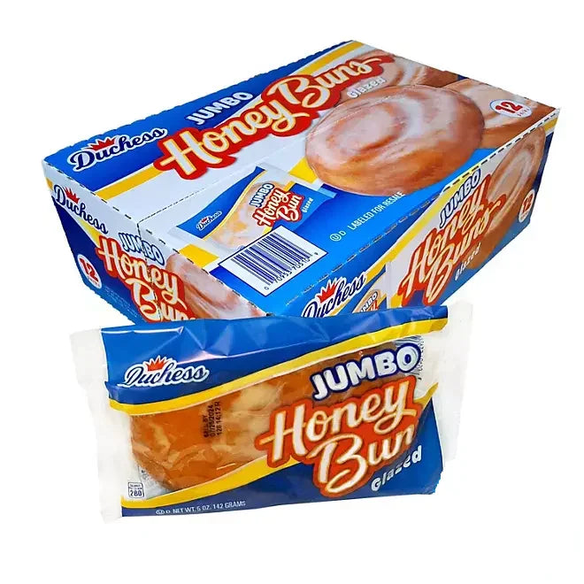Duchess Jumbo Glazed Honey Buns: 12-Piece Box