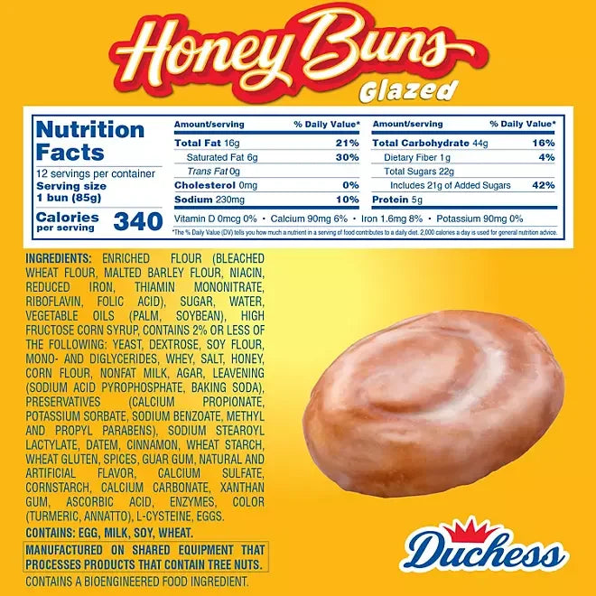 Duchess Honey Buns: 12-Piece Box