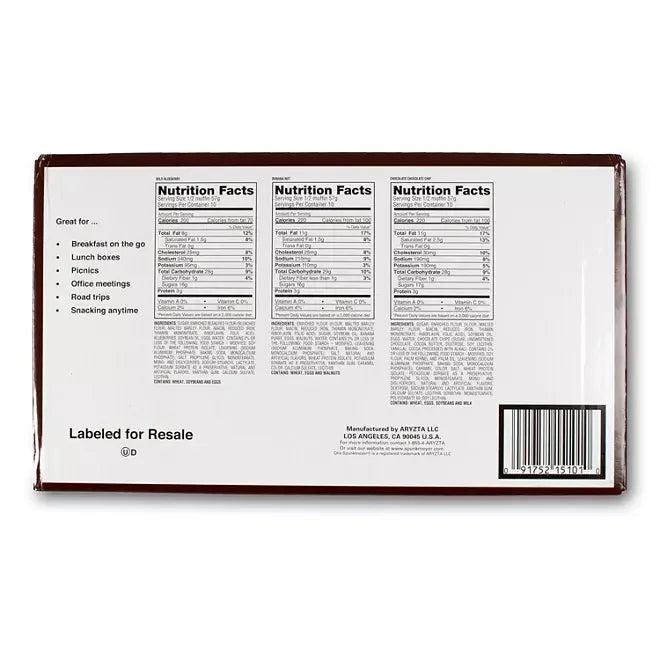 Otis Spunkmeyer Variety Pack Muffins: 15-Piece Box