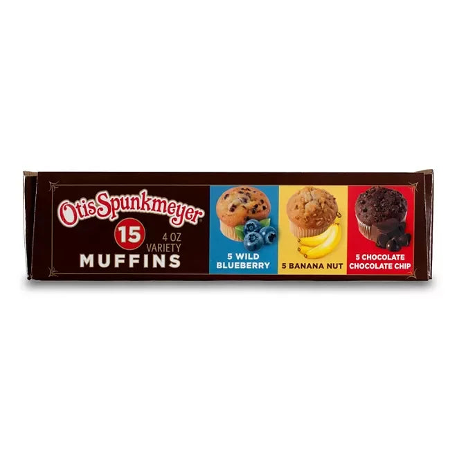 Otis Spunkmeyer Variety Pack Muffins: 15-Piece Box