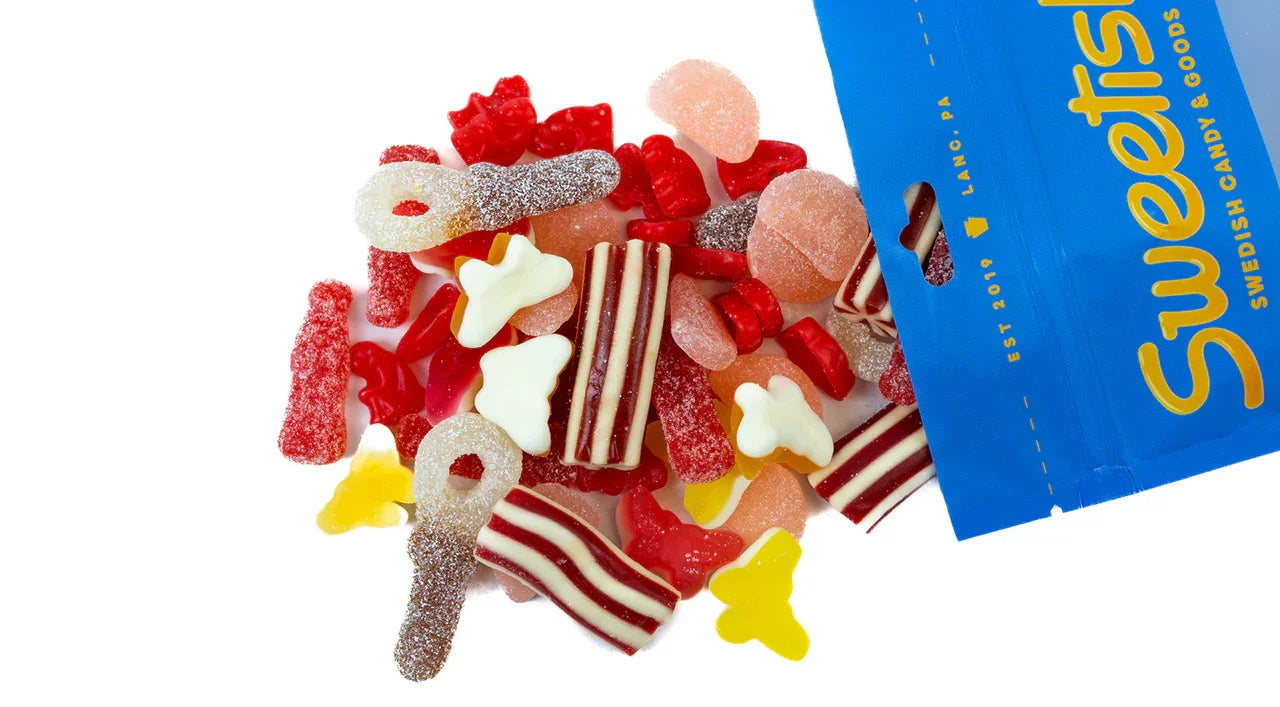 Sweetish Signature Sweet and Sour Swedish Candy Mix Bag: 12-Piece Case