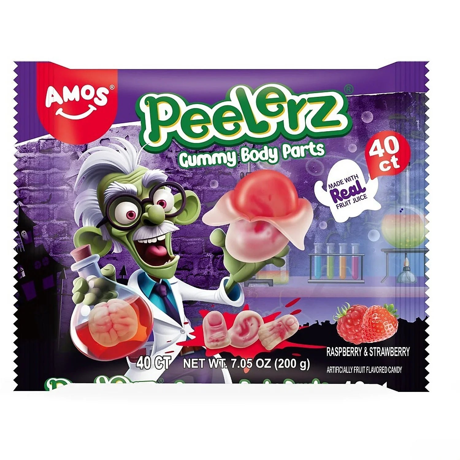 Peelerz Gummy Body Parts Candy: 40-Piece Bag