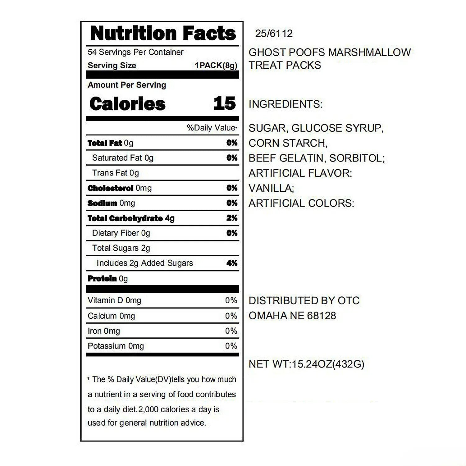 Ghost Poofs Marshmallow Treat Packs: 54-Piece Bag