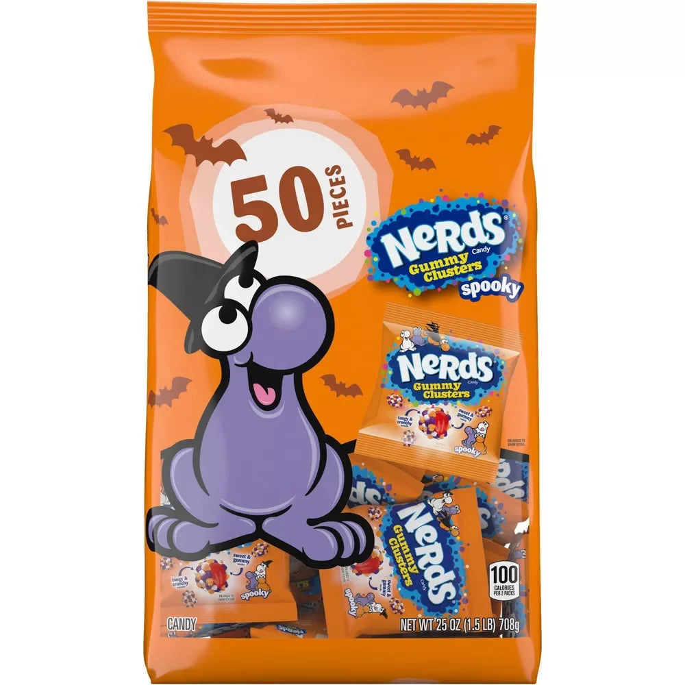 Halloween Nerds Gummy Clusters Packs: 50-Piece Bag