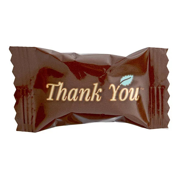 Thank You Wrapped Chocolate Butter Mint: 1000-Piece Case