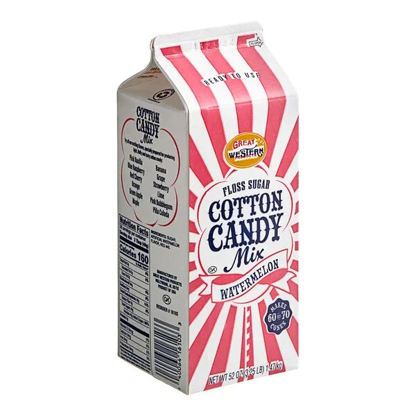 Cotton Candy Floss Sugar - Watermelon: Half Gallon Carton