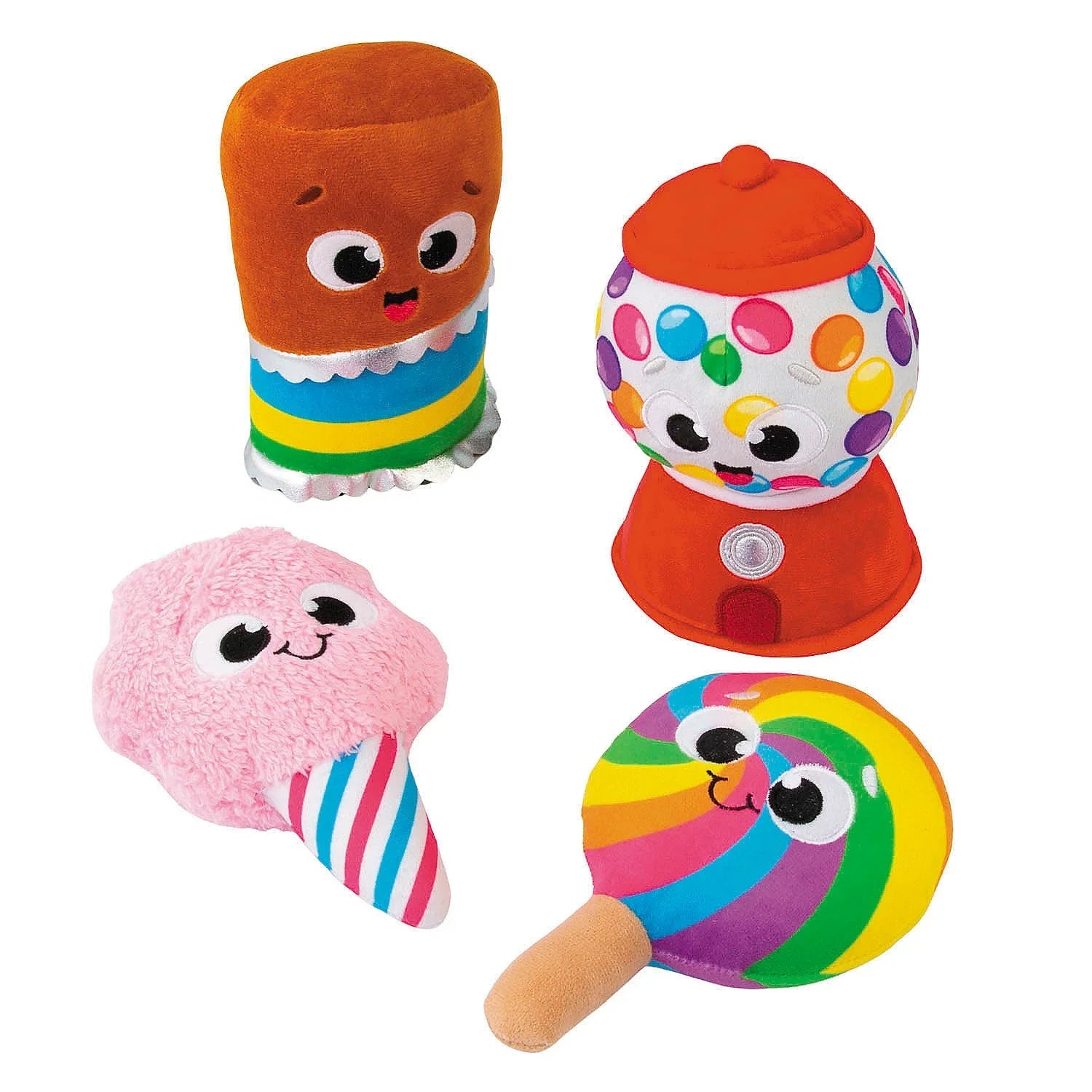 Stuffed Colorful Candy Characters: 4-Piece Bag