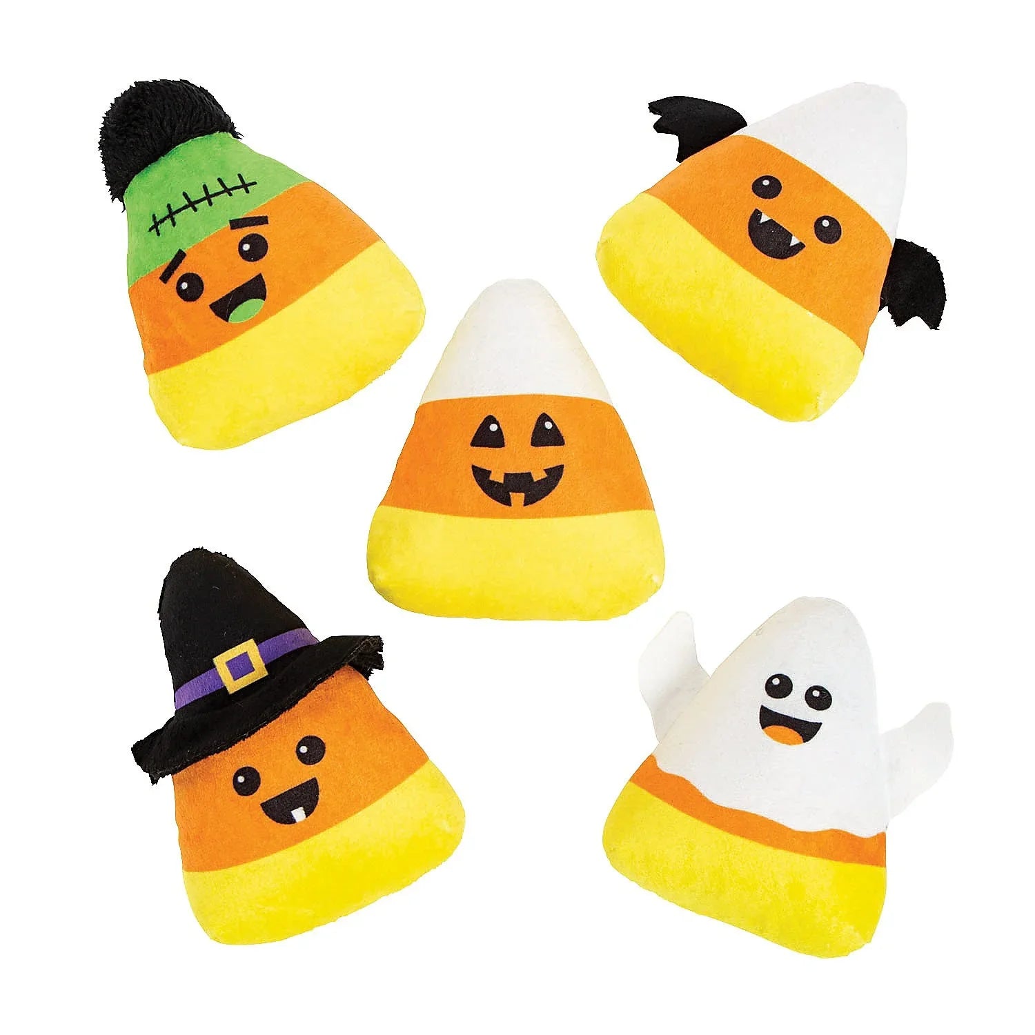 Halloween Candy Corn Plush Assortment Bulk: 96-Piece Case