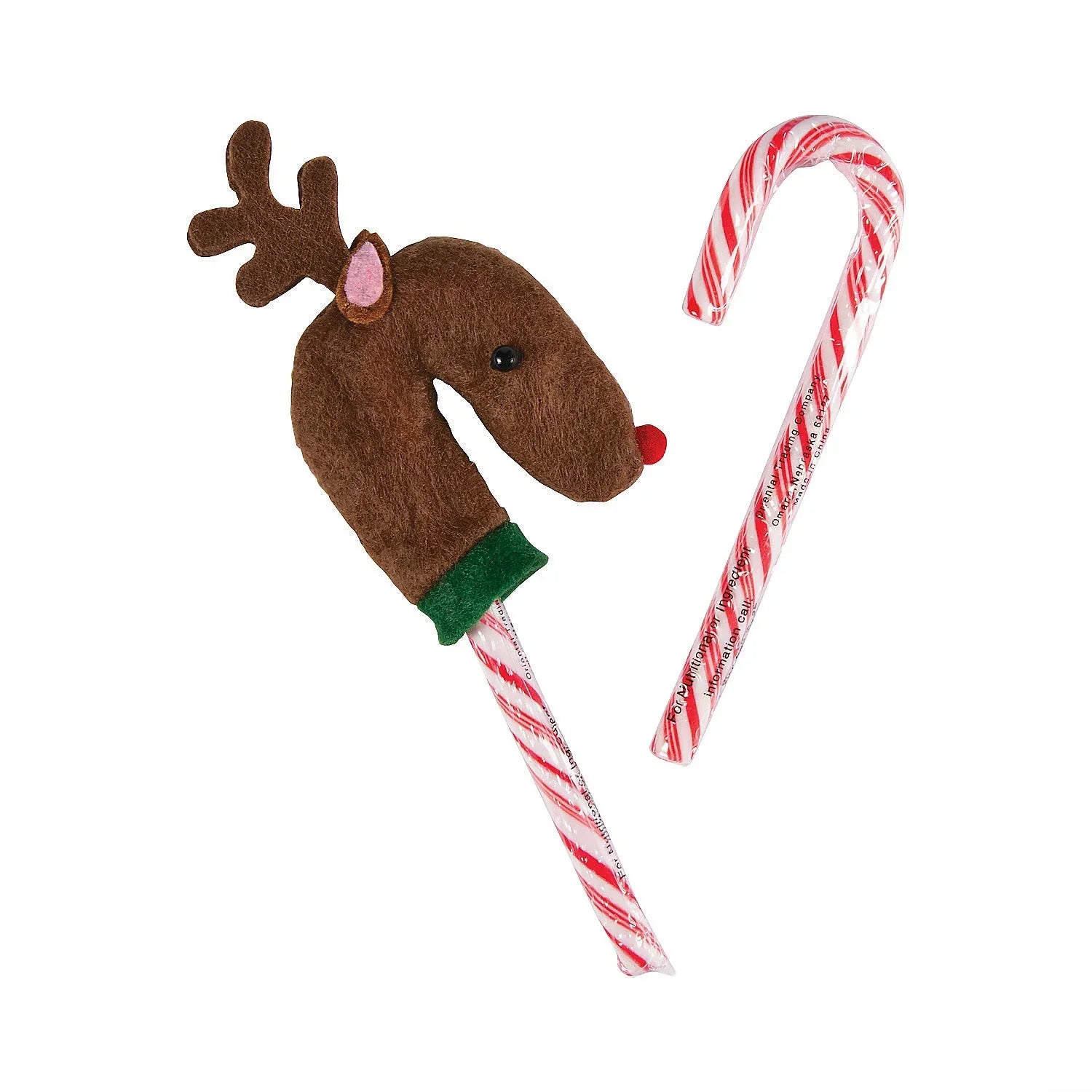 Reindeer Candy Cane Covers: 12-Piece Bag