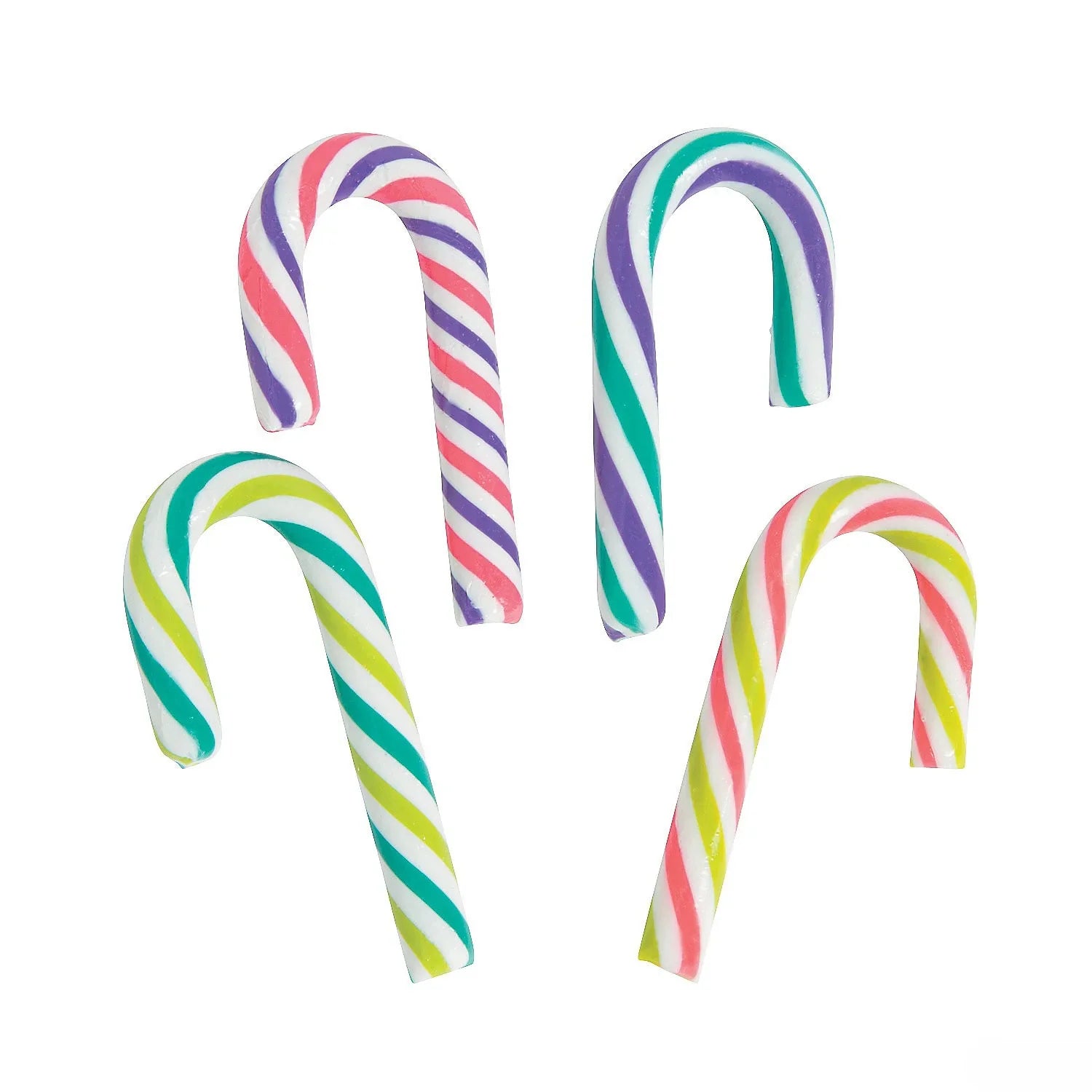 Holiday Brights Mini Candy Canes: 100-Piece Bag