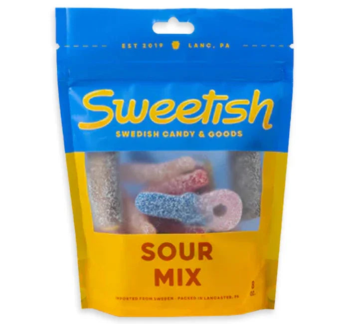 Sweetish Signature Sour Swedish Candy Mix Bag: 12-Piece Case