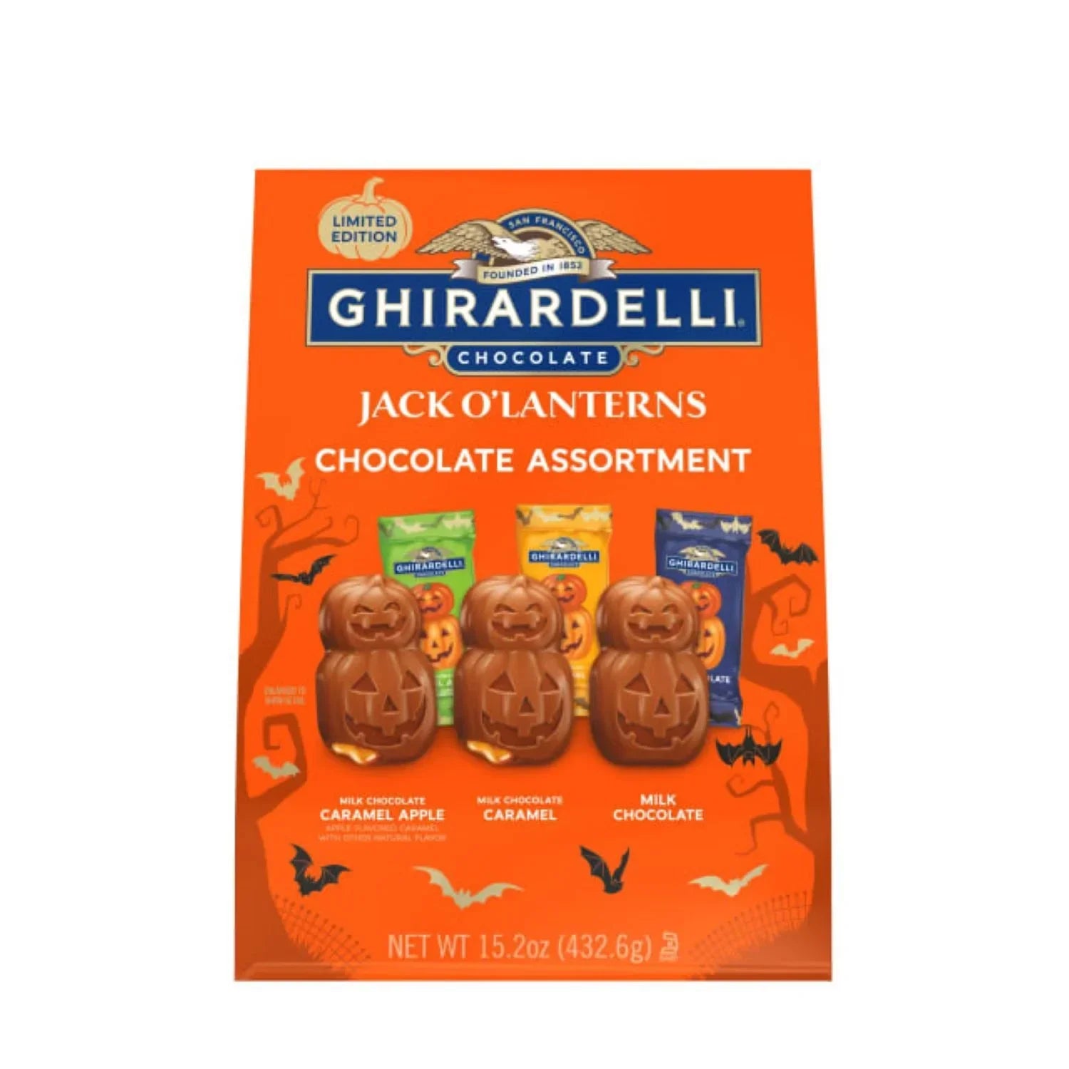 Ghirardelli Premium Jack-O-Lantern Pumpkin Variety Pack: 42-Piece Bag