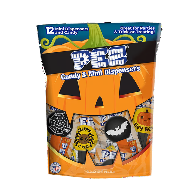 Halloween Mini PEZ Candy Packs: 12-Piece Bag