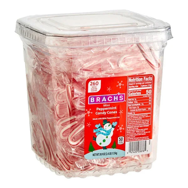 Brach's Mini Peppermint Candy Canes - Bulk: 1560-Piece Case