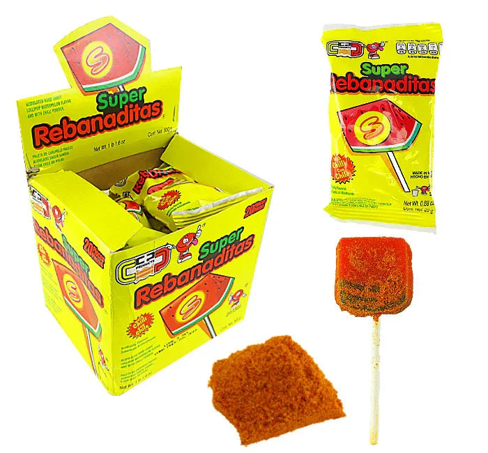 Super Rebanaditas Chili Lollipops: 20-Piece Display