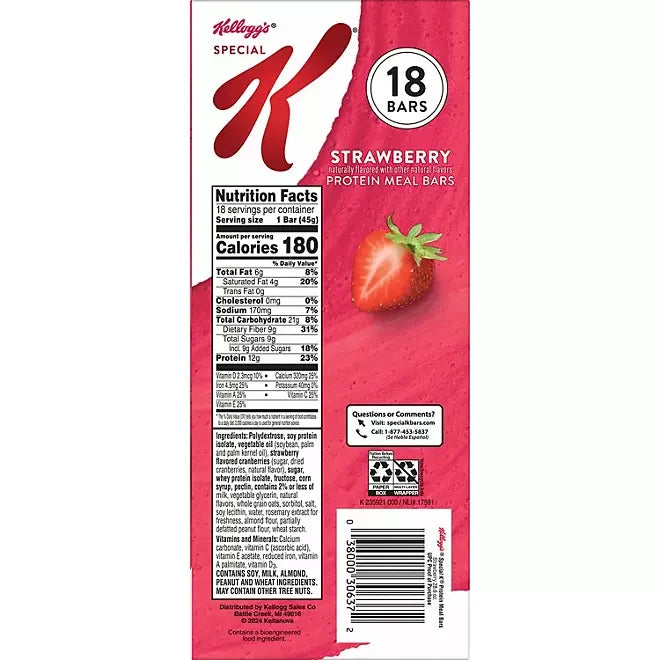 Special K Protein Meal Bars - Strawberry: 18-Piece Box