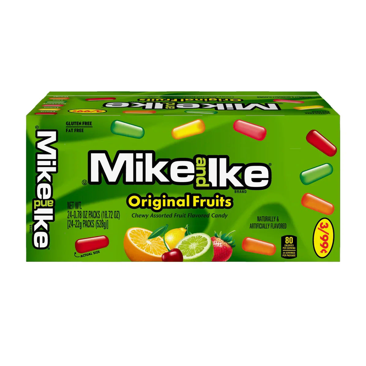 Mike and Ike Original Fruits Candy Mini Packs: 24-Piece Box