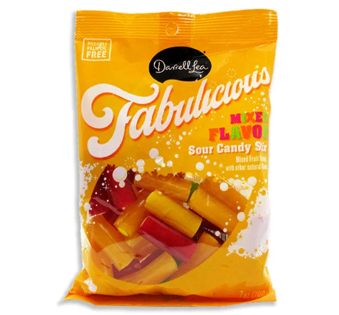 Darrell Lea Fabulicious Sour Licorice Stix: 8-Piece Box