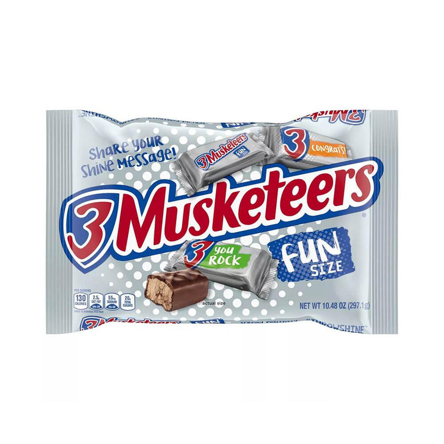 3 Musketeers Fun Size Candy Bars: 20-Piece Bag - Candy Warehouse