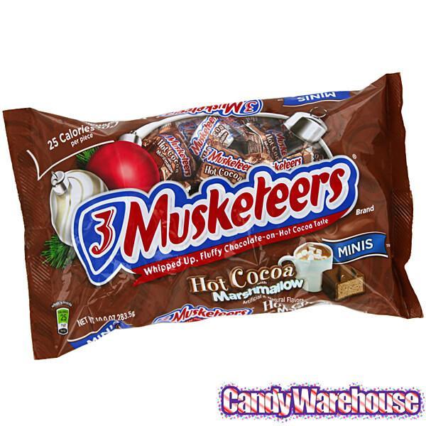 3 Musketeers Hot Cocoa with Marshmallow Minis Candy: 10-Ounce Bag - Candy Warehouse