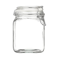 38-Ounce Hermes Glass Jar with Clamp Top Lid - Candy Warehouse
