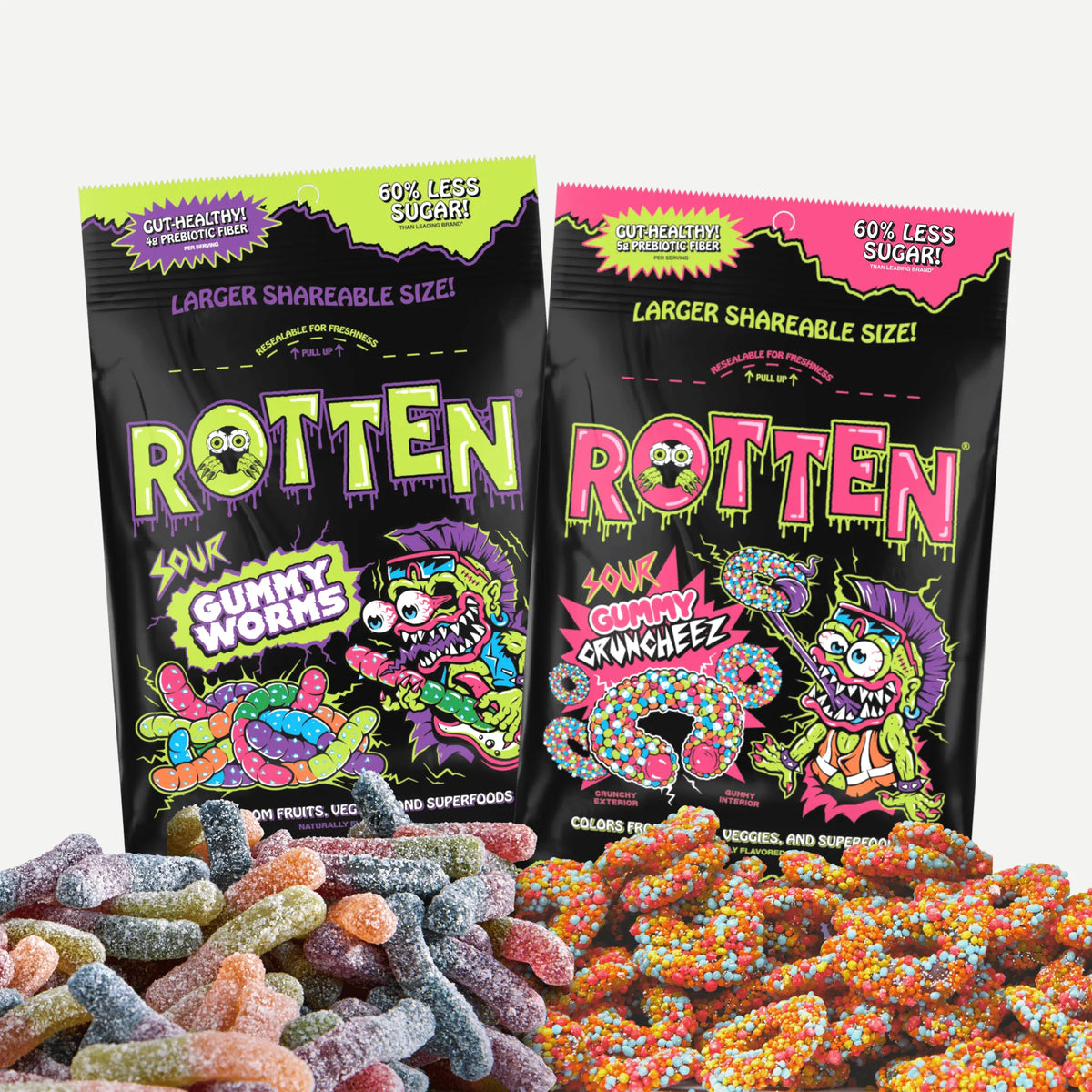 American Sweets Rotten Rotten Sour Variety Pack, 5.3 Ounce XL Share Size – Candy Warehouse