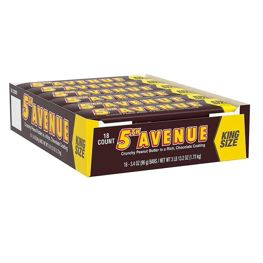 5th Avenue King Size Candy Bars 18Piece Box Candy Warehouse