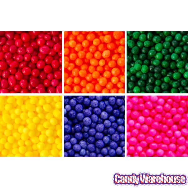 6 Mix Colored Sprinkle Nonpareils: 3-Ounce Container - Candy Warehouse