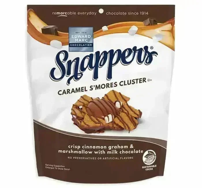 Snappers Caramel Smores Covered Pretzel Clusters: 10-Piece Case – Candy ...