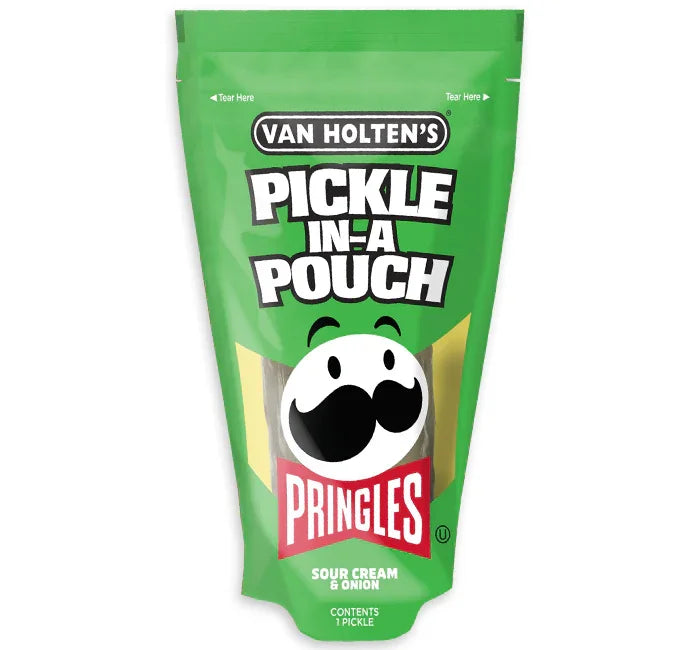 Van Holten's Pringles Sour Cream & Onion Pickle in A Pouch: 12-Piece Box