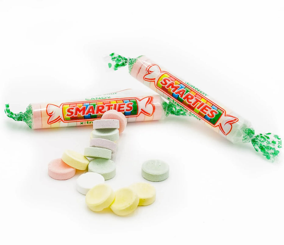 Smarties X-Treme Sour Candy Rolls: 12-Piece Case – Candy Warehouse