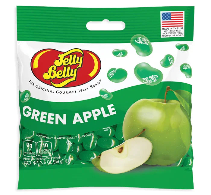 Jelly Belly Green Apple Peg Bag: 12-Piece Case
