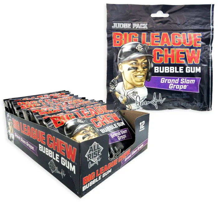 Big League Chew Aaron Judge AJ Bubble Gum Packs - Grand Slam Grape: 12-Piece Box
