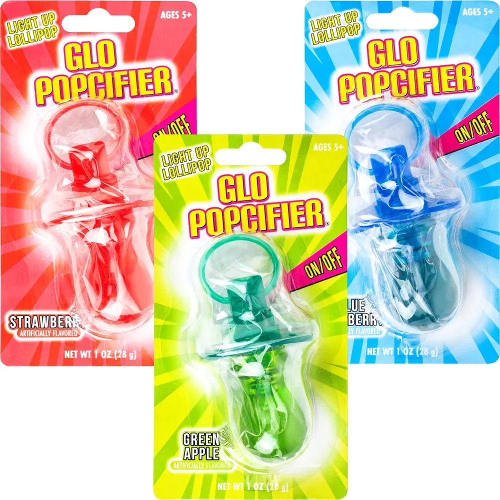 Glo Pacifier Light Up Lollipop: 12-Piece Display – Candy Warehouse