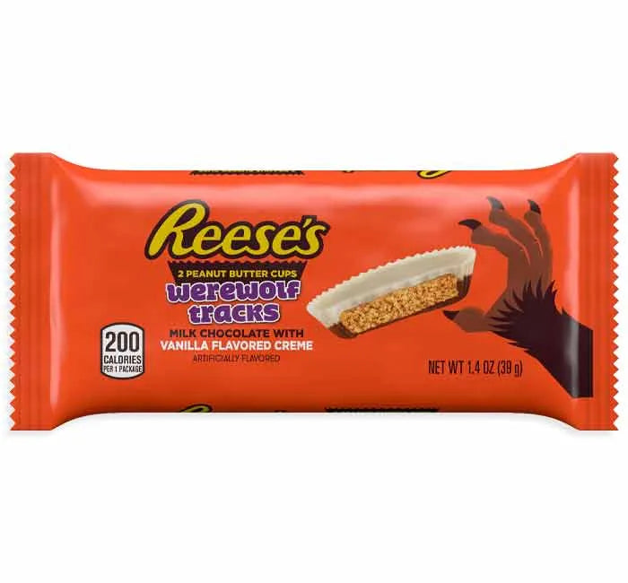 Reese's Halloween Werewolf Tracks Milk Chocolate Peanut Butter Cups: 24-Piece Display