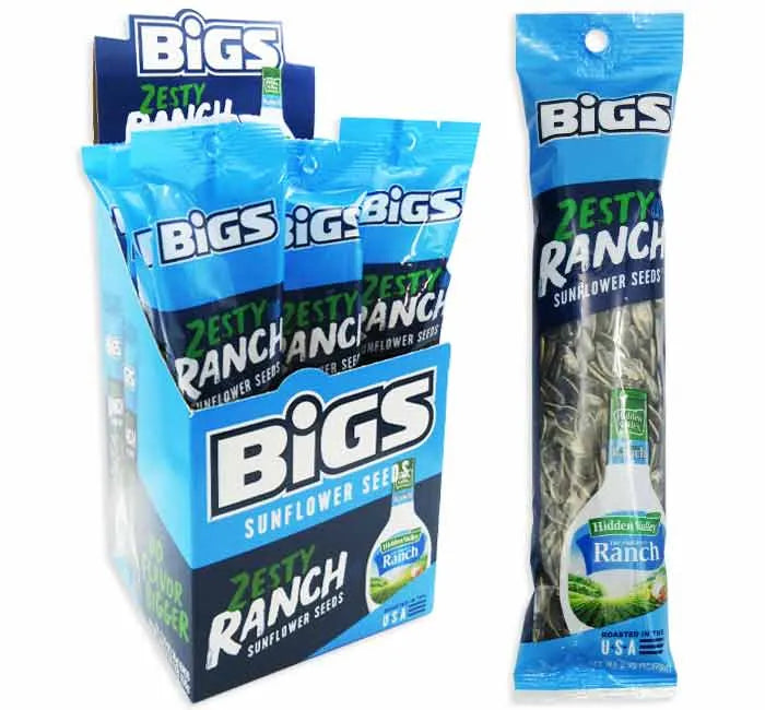 Heb R Zesty Ranch Bigs Zesty Ranch Sunflower Seeds: 12-Piece Box – Candy Warehouse