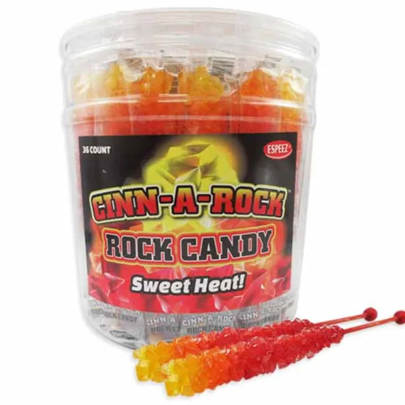 Candy Mister Rocks CINN-A-ROCK Rock Candy Sticks: 36-Piece Tub – Candy Warehouse