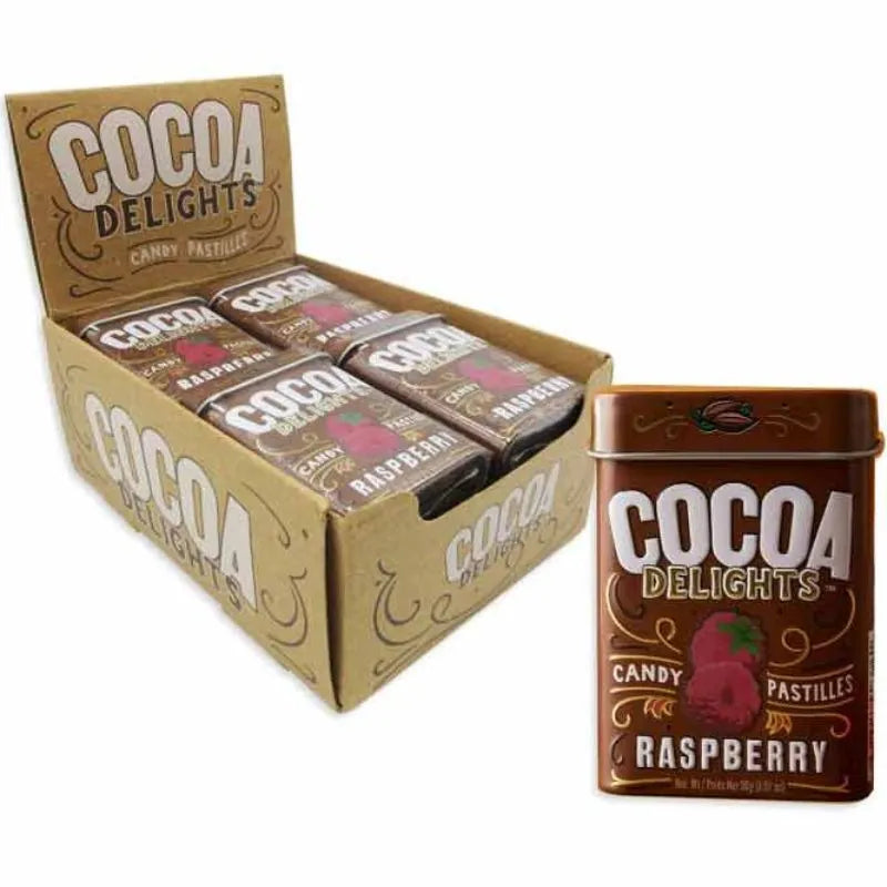 Cocoa Delights Raspberry Candy Pastilles: 12-Piece Box – Candy Warehouse