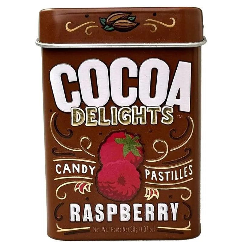 Cocoa Delights Raspberry Candy Pastilles: 12-Piece Box – Candy Warehouse