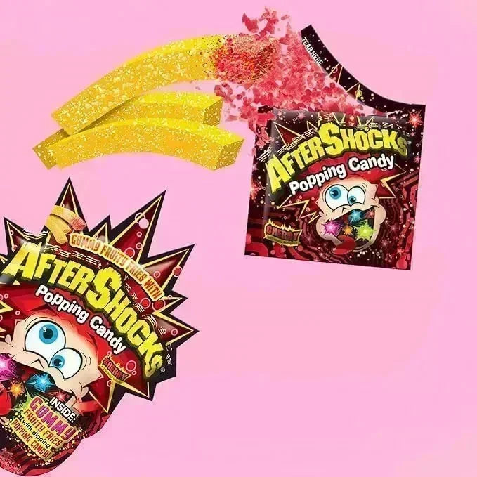 AfterShocks Popping Candy with Gummy Fruity Fries - Cherry: 16
