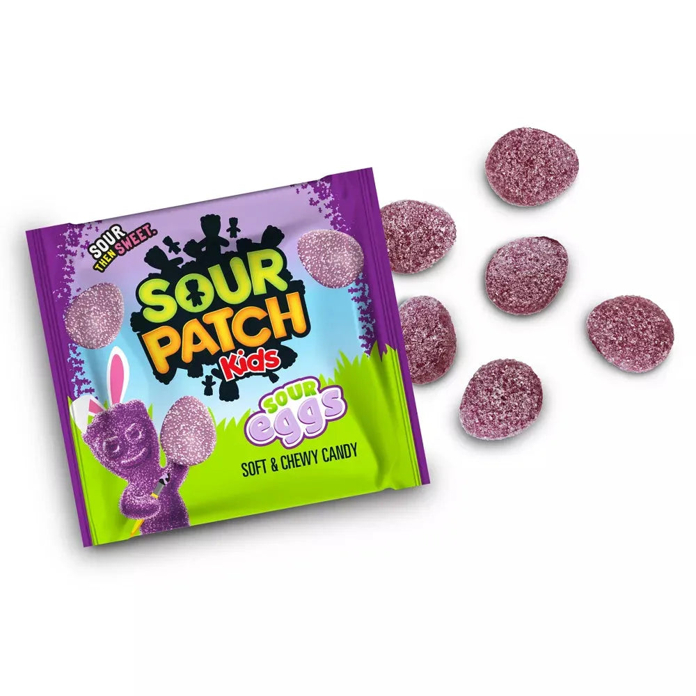 Sour Patch Kids Easter Sour Black Raspberry Eggs Treat Size: 18-Piece ...