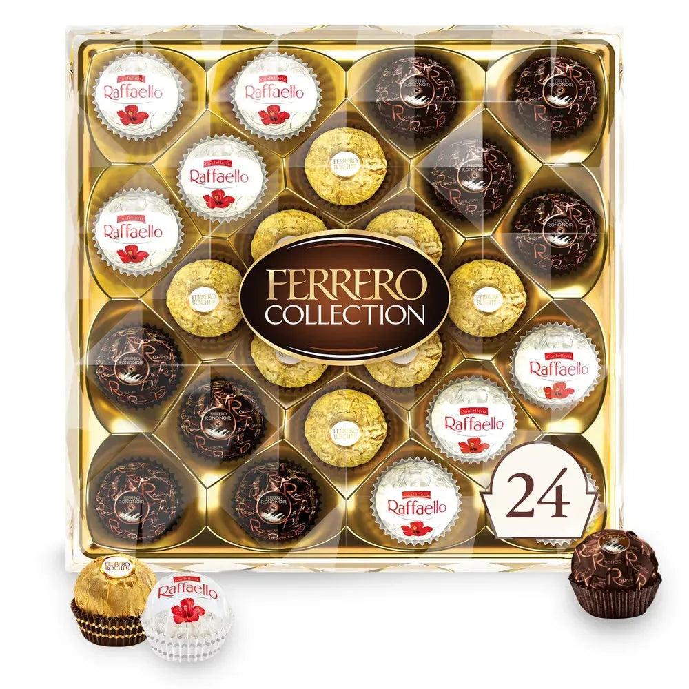 Chocholate Ferrero Rocher Ferrero Rocher Chocolates Collection Assorted: 24-Piece Box – Candy ...