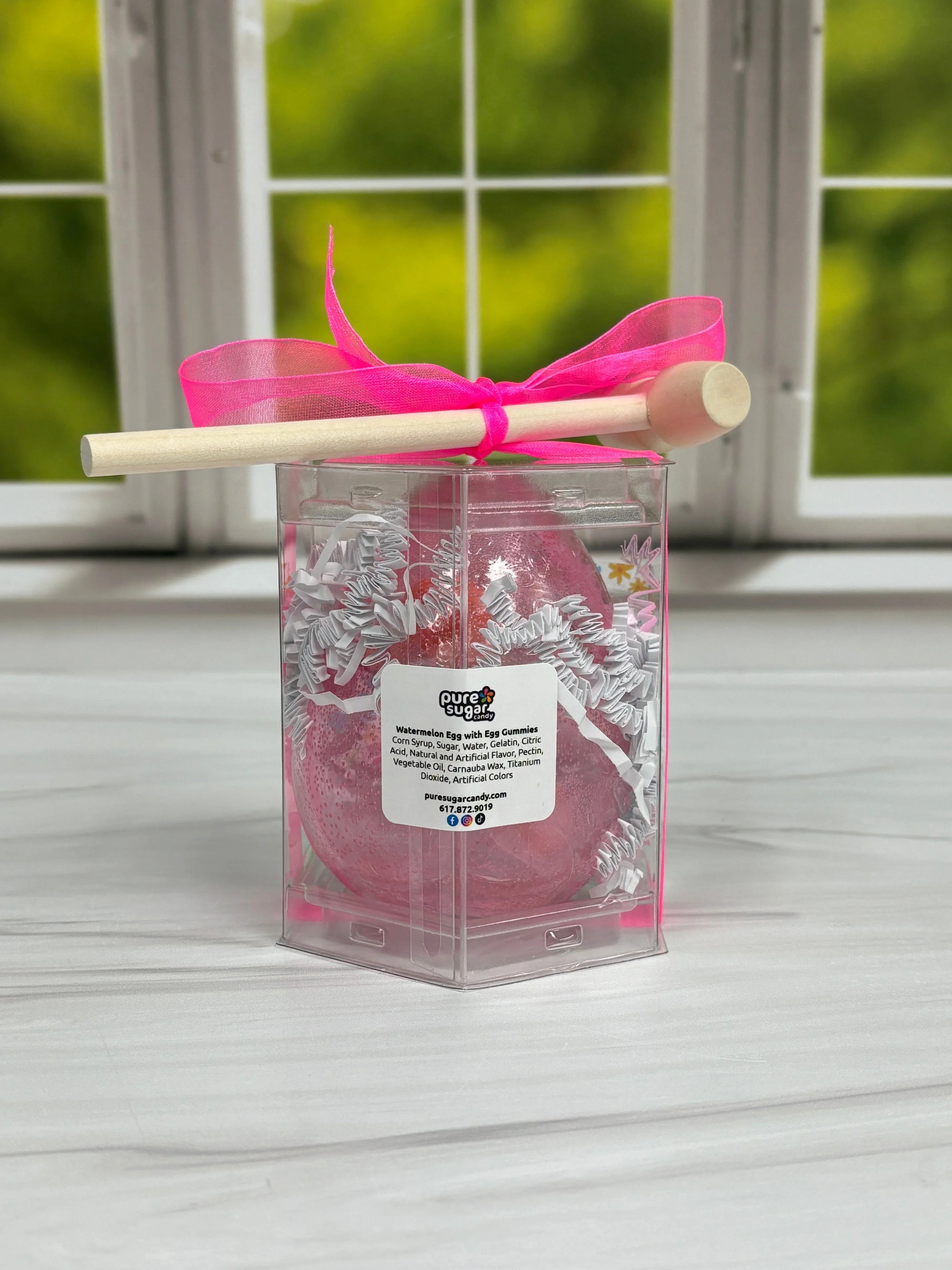 Pure Sugar Hollow Candy Easter Egg filled with Gummy Eggs - Candy Warehouse