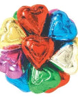 Madelaine Assorted Colors Foiled Milk Chocolate Hearts: 5LB Bag
