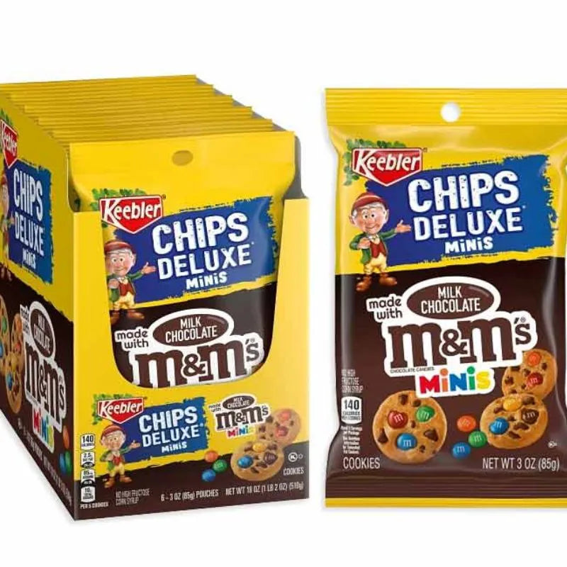 Keebler M&M's Mini Chips Deluxe Cookies: 6-Piece Box – Candy Warehouse