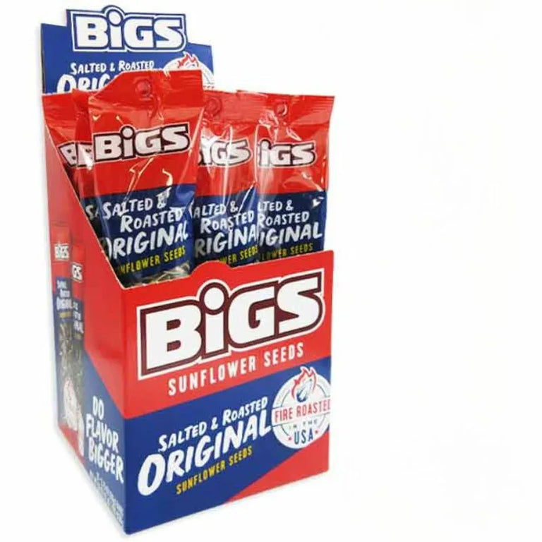 Bigs Roasted & Salted Sunflower Seeds: 12-Piece Box – Candy Warehouse