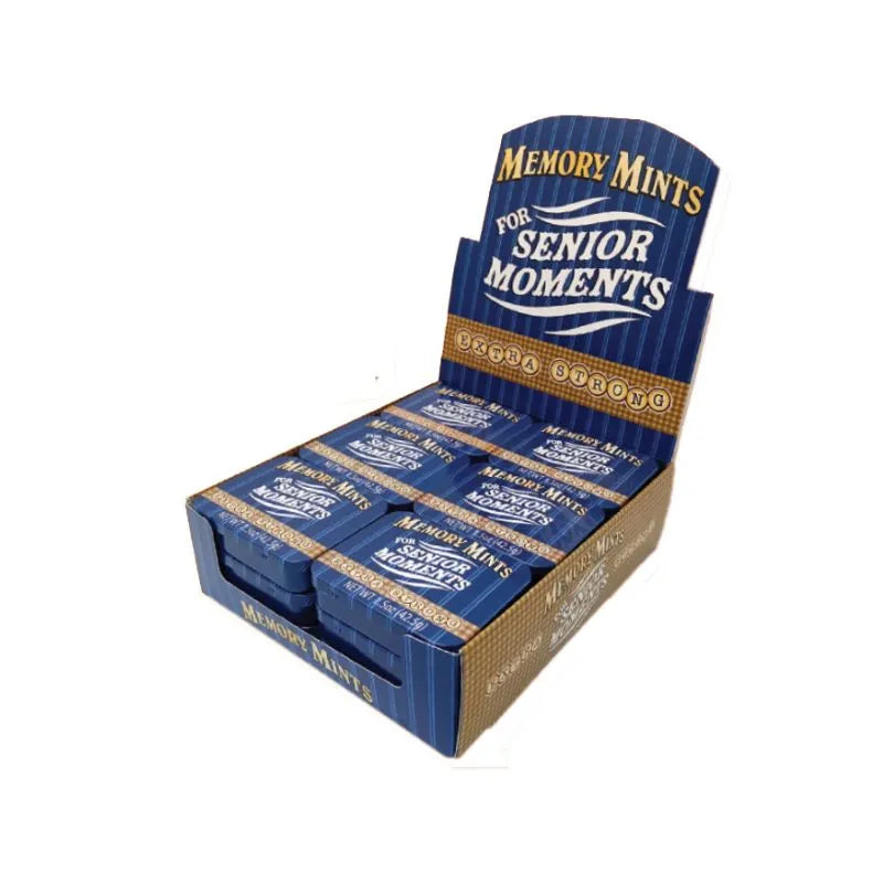 Mints Displayer Memory Mints For Senior Moments Candy Tins: 18-Piece Display – Candy ...