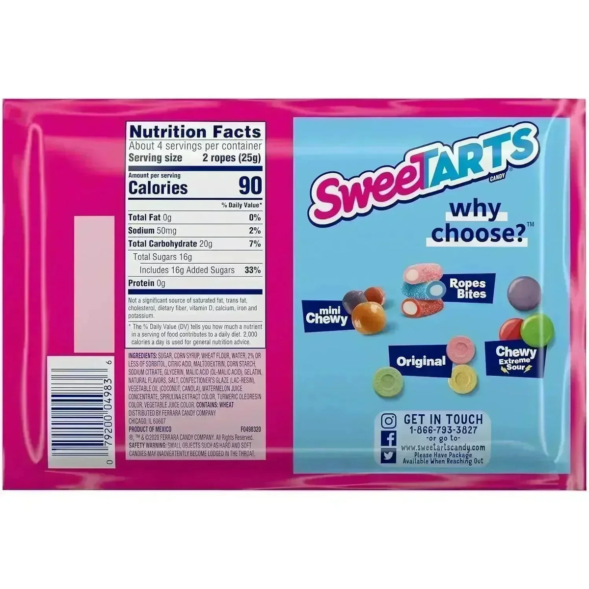 SweeTARTS - Sour Apple Chewy Ropes: 12-Piece Display – Candy Warehouse