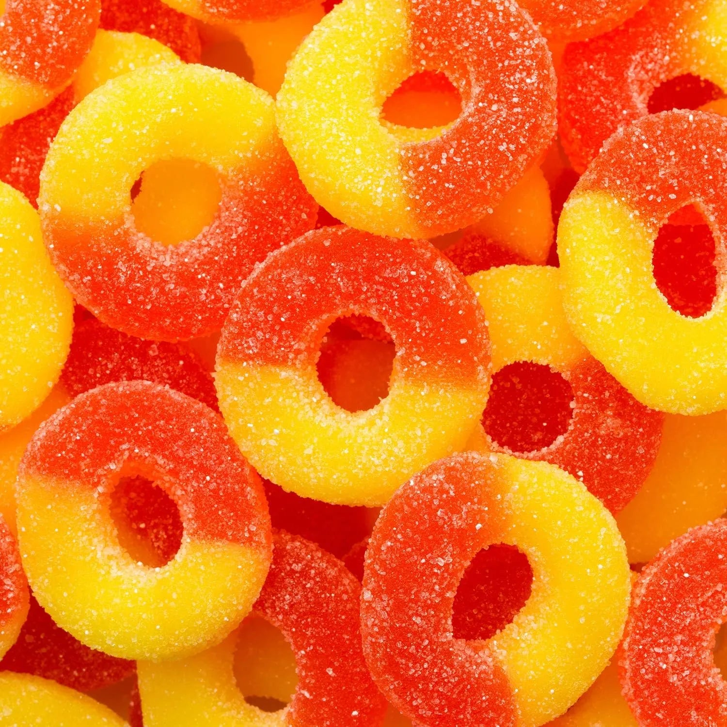 Paech Rings Albanese Gummy Peach Rings Peg Bags: 12-Piece Box – Candy Warehouse