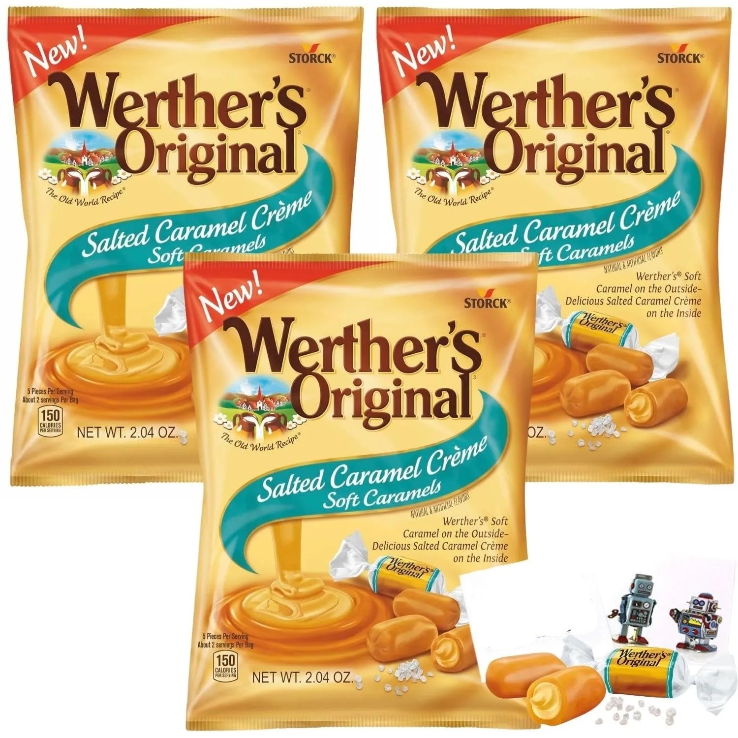 Werther's Original Soft Salted Creme Caramels: 12-Piece Case – Candy ...